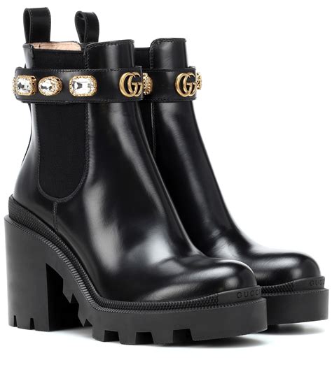 botas gucci negras|gucci ankle boots.